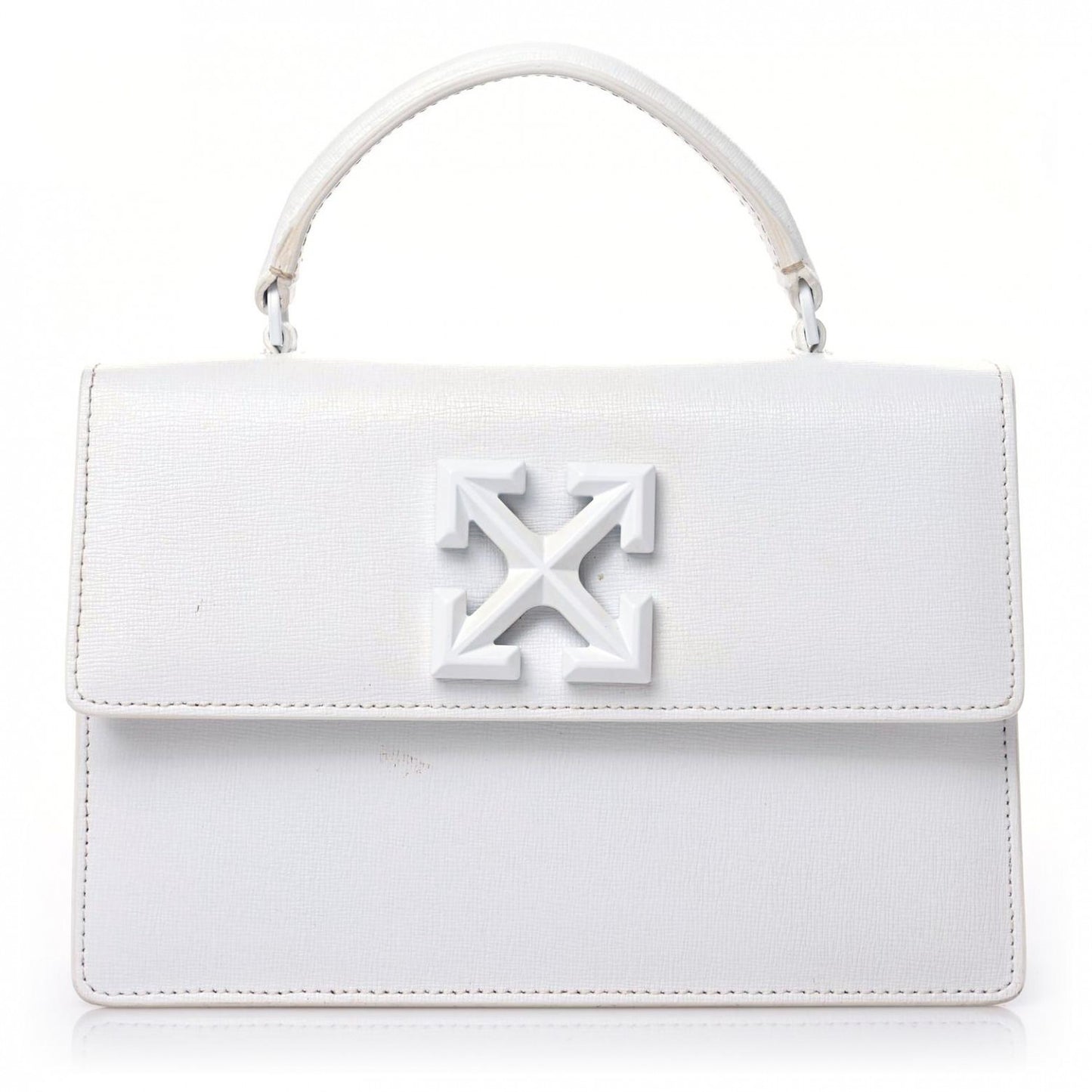 Saffiano Jitney 1.4 Top Handle Bag White