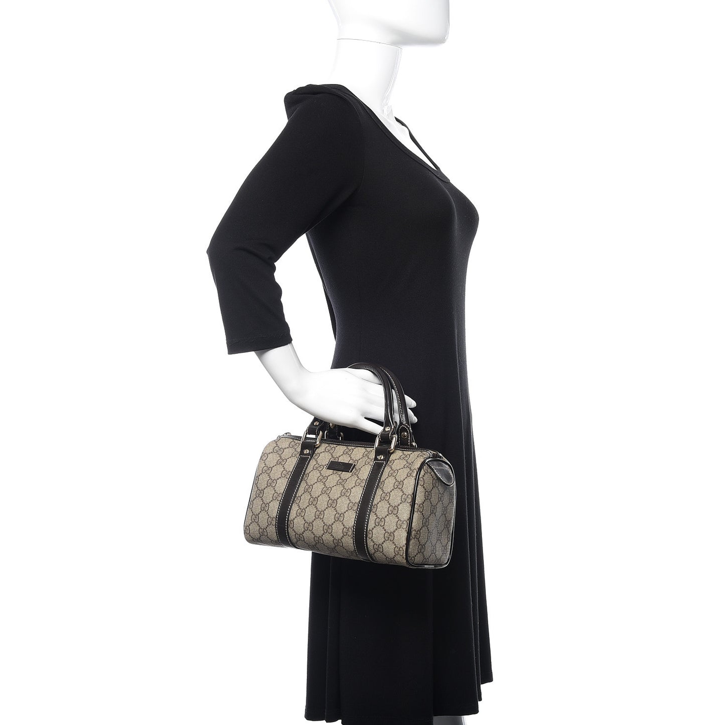 GG Plus Monogram Small Joy Boston Dark Brown