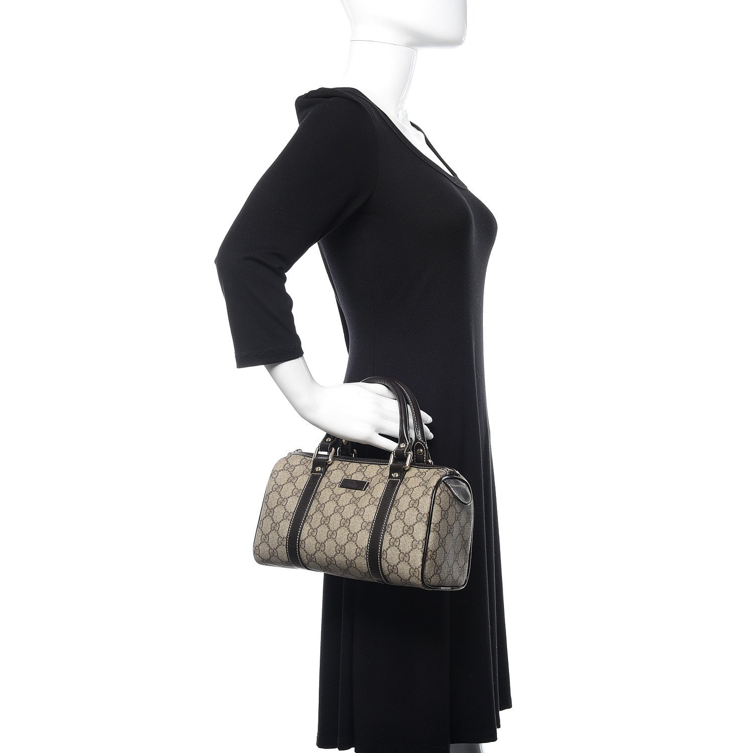 Gucci GG Plus Monogram Small Joy Boston Dark Brown 2 of 11