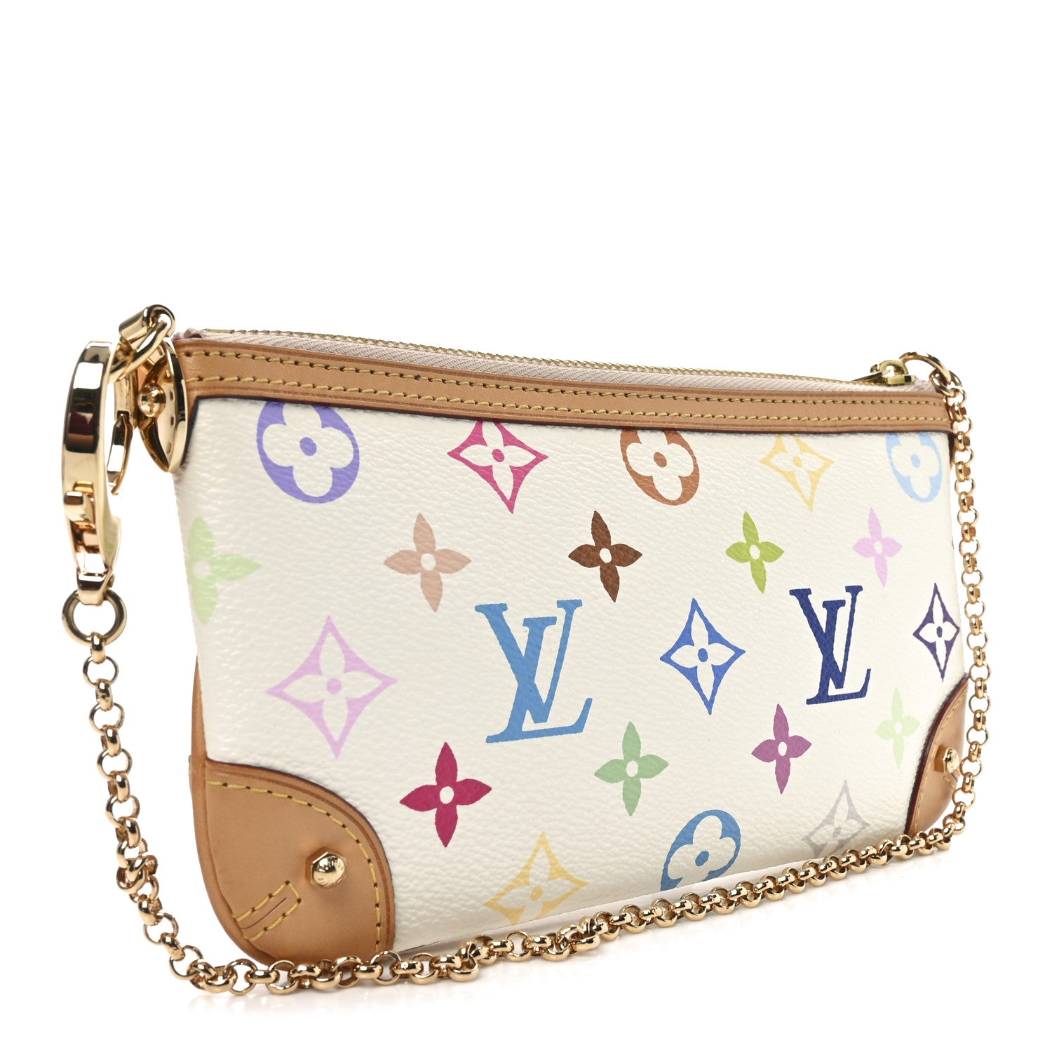 Louis Vuitton Monogram Multicolor Pochette Milla MM White 3 of 9