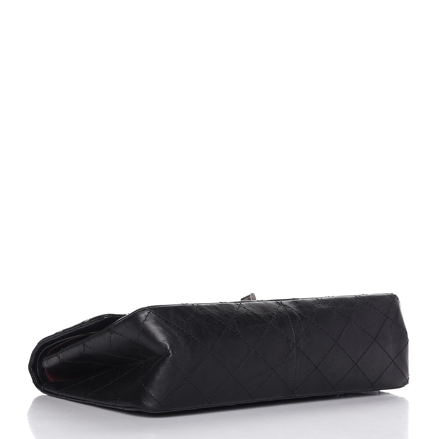 Aged Calfskin Quilted 2.55 Reissue 227 Flap Black