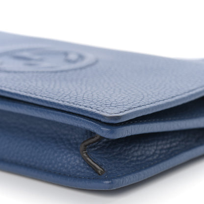 Gucci Pebbled Calfskin Soho Wallet on Chain Caspian 8 of 10