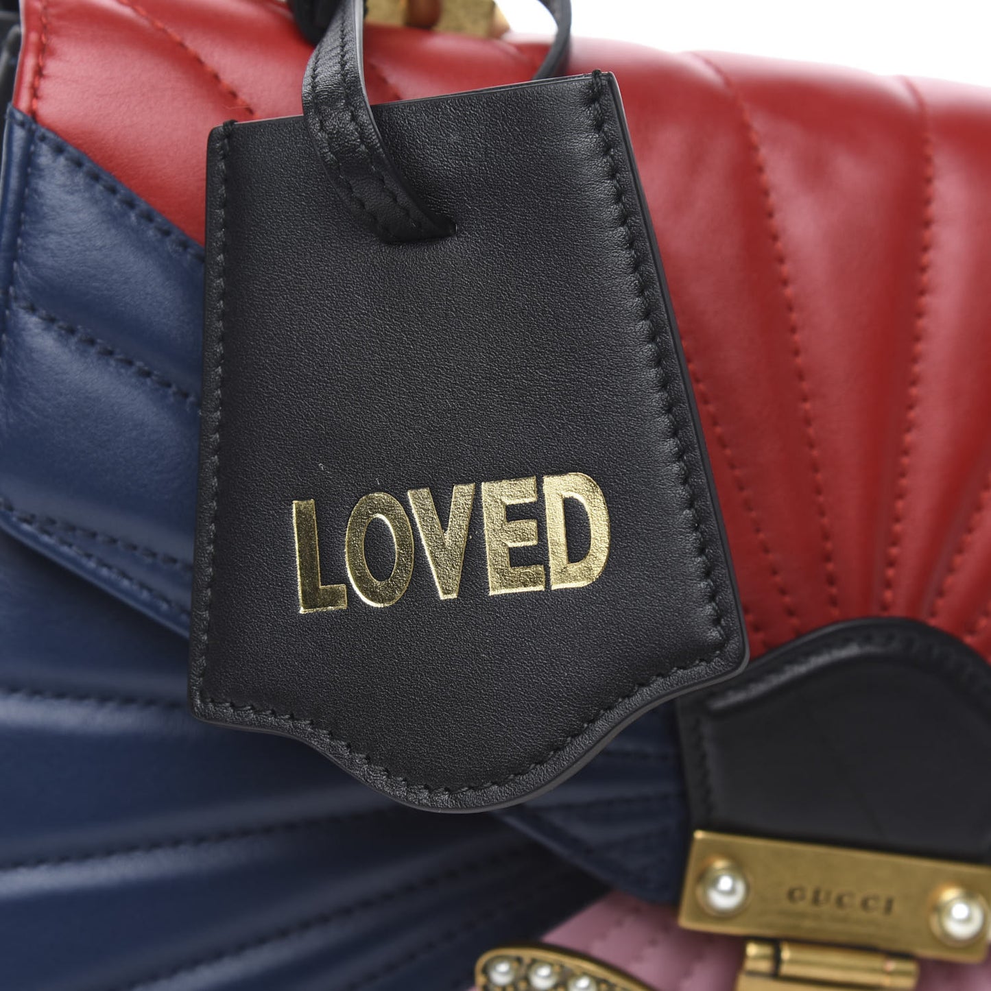 Calfskin Bamboo Trapuntata Queen Margaret Top Handle Bag Blue Agata Hibiscus Red Mystic White Sugar Pink