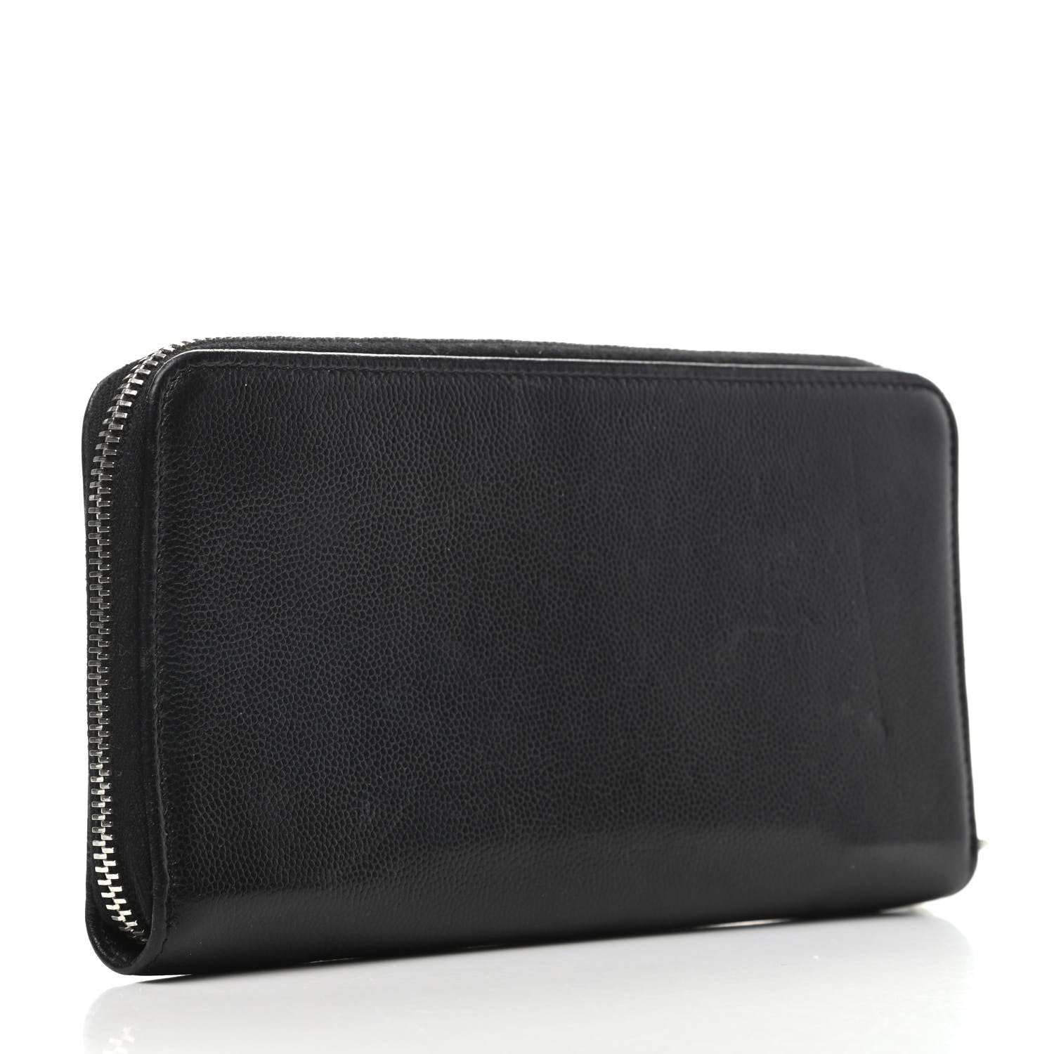 Chanel Caviar Sevruga Zip Around Wallet Black 3 of 9