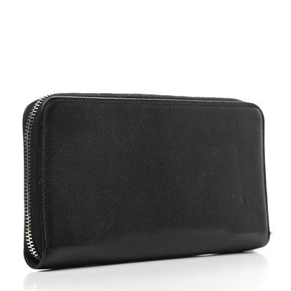 Chanel Caviar Sevruga Zip Around Wallet Black 3 of 9