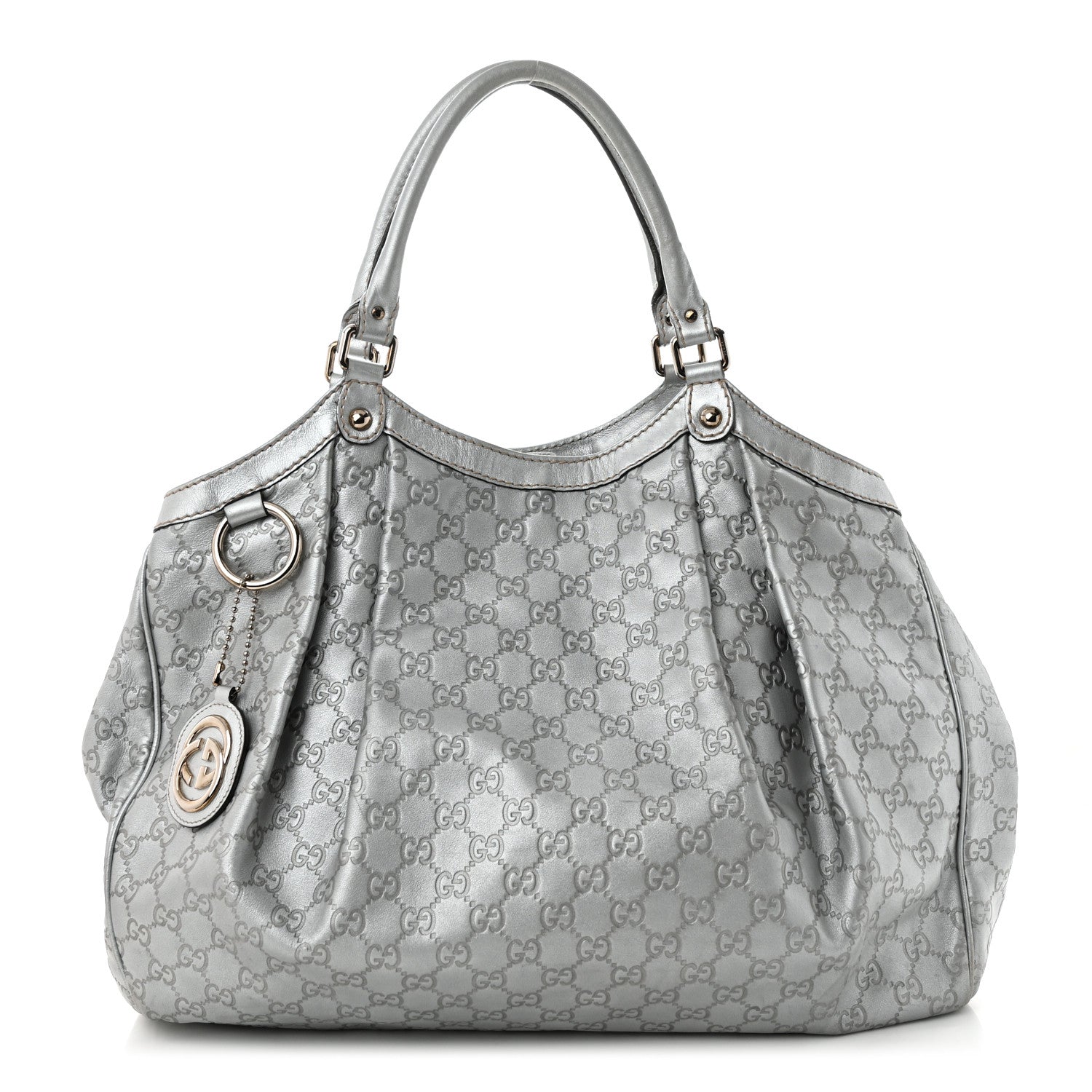 Gucci Guccissima Large Sukey Tote Silver 1 of 16
