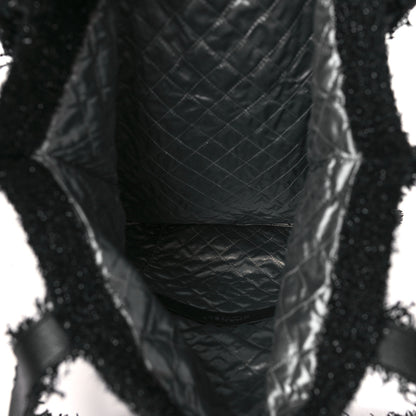 Chanel Tweed Resin Strass Large Robot Shopping Bag Black 5 of 9