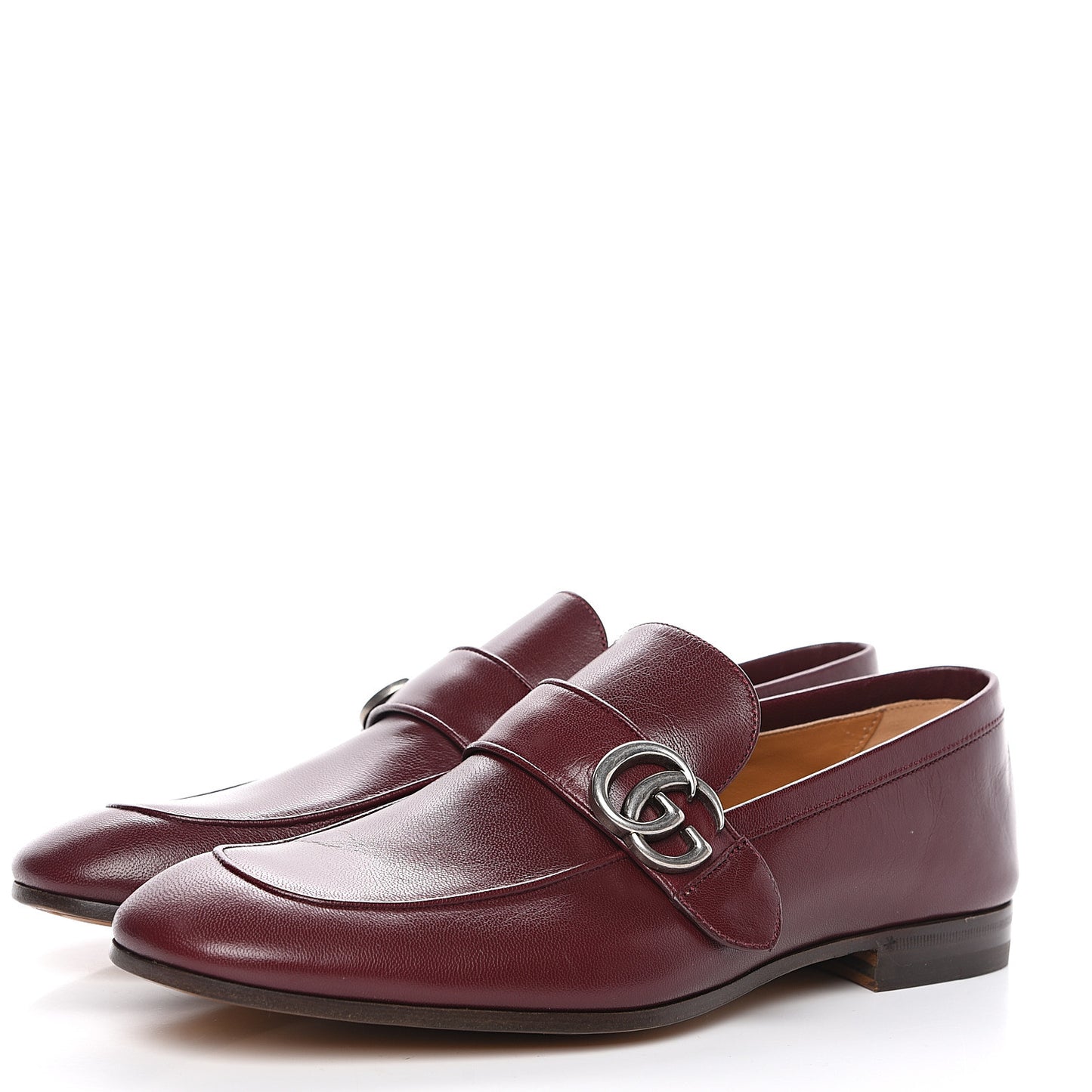Goatskin Mens GG Loafers 8.5 Strong Red