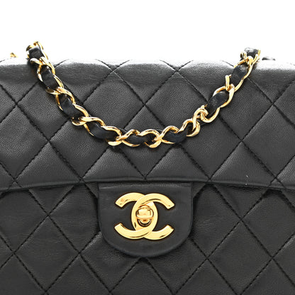 Chanel Lambskin Quilted Mini Square Flap Bag Black 9 of 11