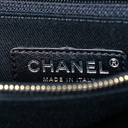 Chanel Caviar Chevron Quilted Medium Coco Handle Flap Dark Grey 7 of 9