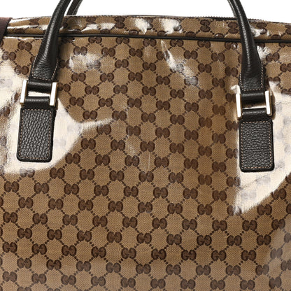 Gucci Crystal Monogram Large Carry On Duffle Bag Dark Brown 7 of 9
