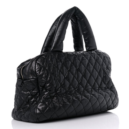 Chanel Lambskin Quilted Large Coco Cocoon Tote Black 3 of 17