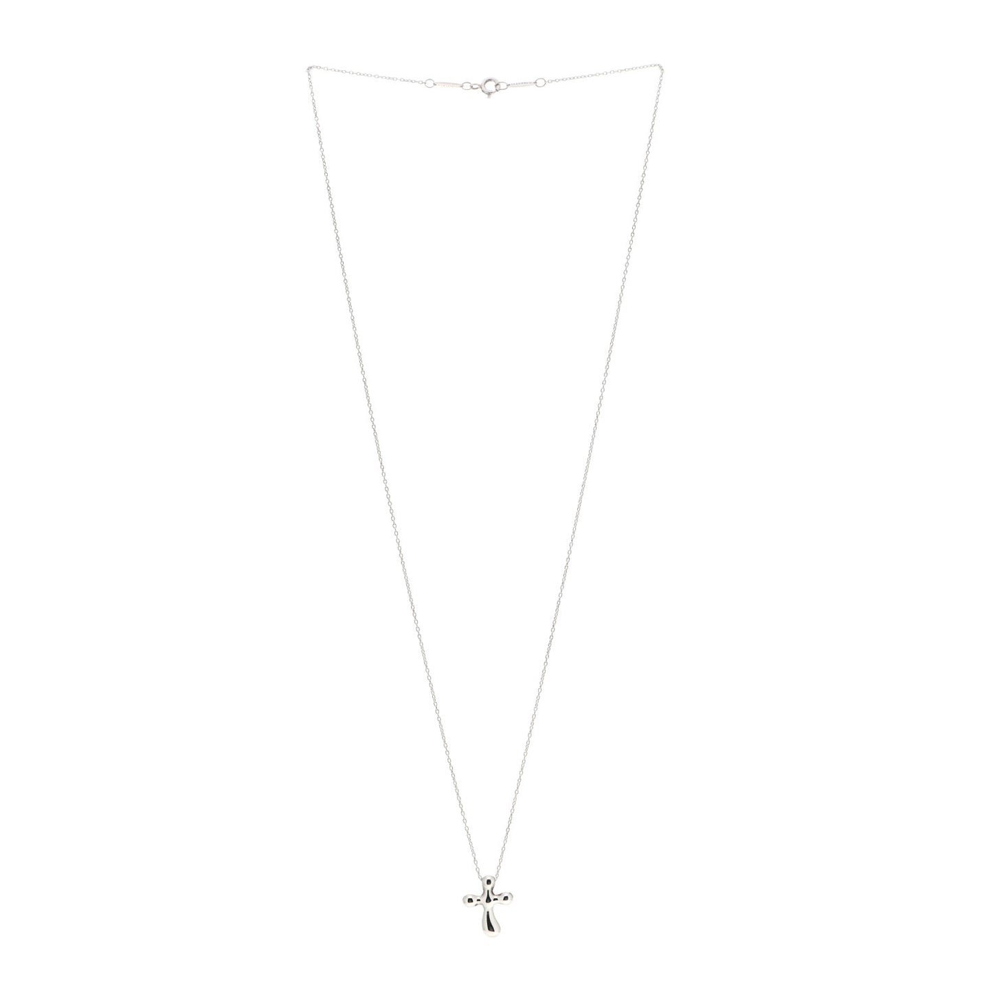 Sterling Silver 14mm Elsa Peretti Cross Pendant Necklace