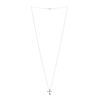 Tiffany Sterling Silver 14mm Elsa Peretti Cross Pendant Necklace 3 of 7