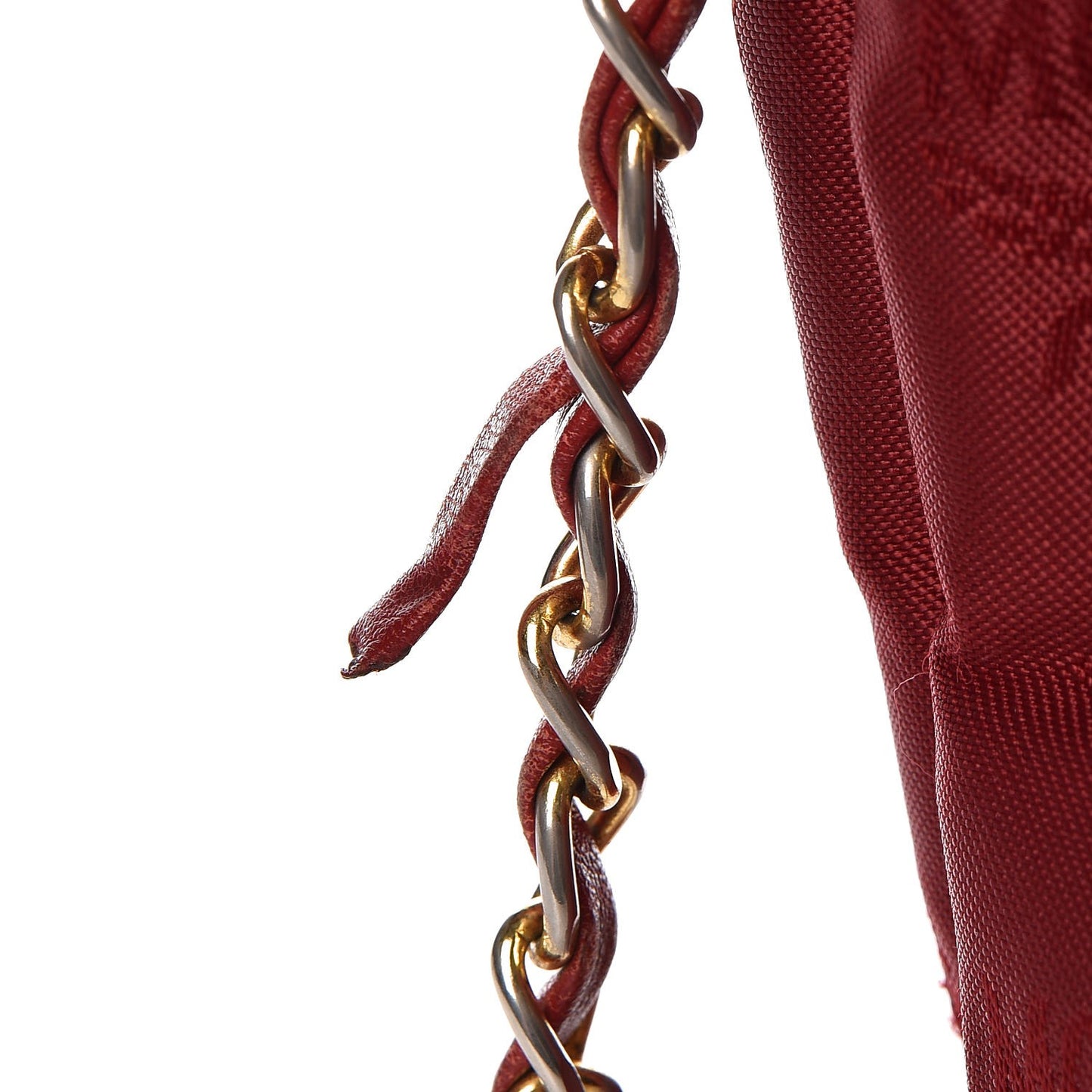 Nylon Monogram Bucket Shoulder Bag Red
