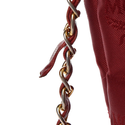 MCM Nylon Monogram Bucket Shoulder Bag Red 15 of 17