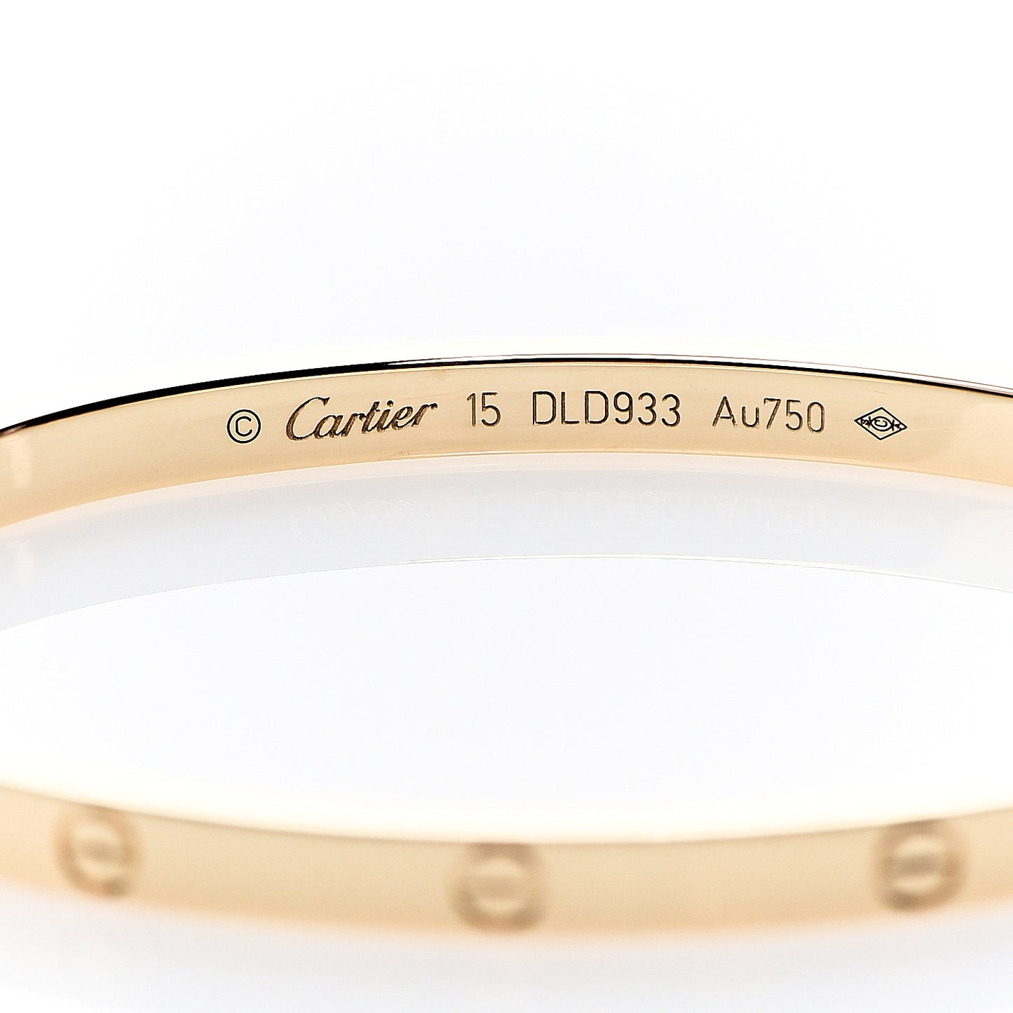 18K Yellow Gold Small LOVE Bracelet 15