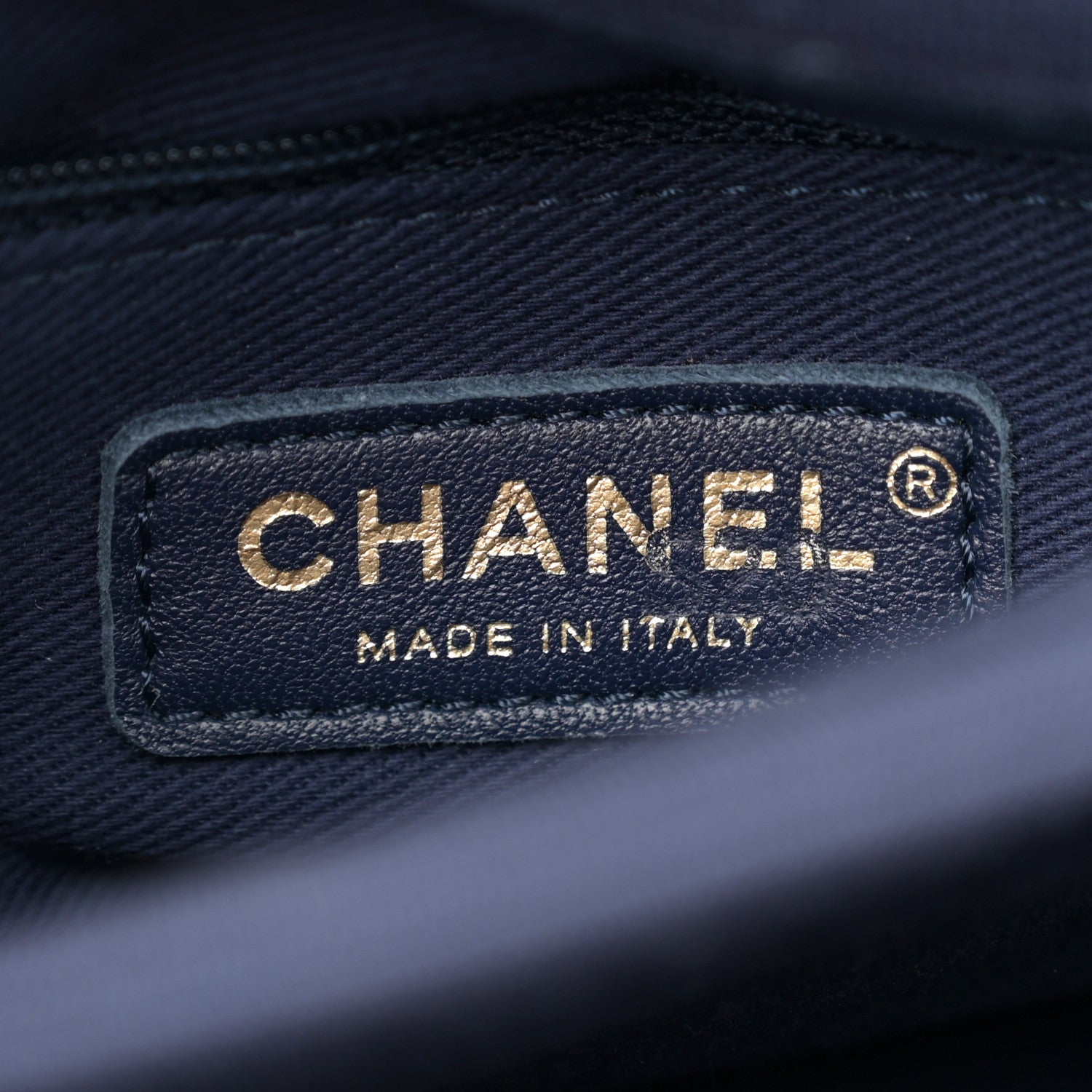 Chanel Jersey Chevron Quilted Small Trendy CC Dual Handle Flap Bag Navy Blue 7 of 11