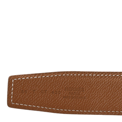 Hermes Box Epsom 32mm Quizz H Belt 85 34 Black Gold 5 of 6