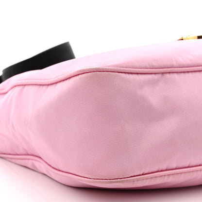 Versace Nylon Tribute Chain Crossbody Shoulder Bag Light Pink 9 of 10