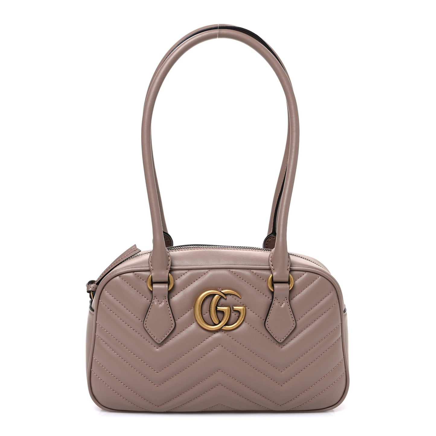 Calfskin Matelasse Small GG Marmont East West Shoulder Bag Porcelain Rose