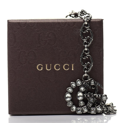 Gucci Crystal Marmont Necklace Aged Silver 7 of 7