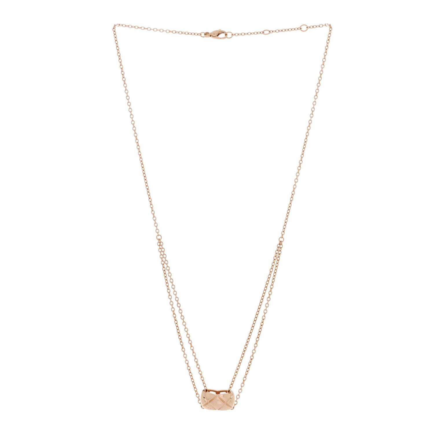 Chanel 18K Beige Gold Coco Crush Pendant Necklace 3 of 6