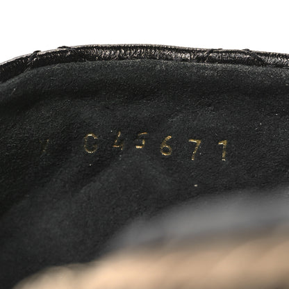 Chanel Lambskin Quilted Chain CC Sandals 37.5 Black 6 of 8