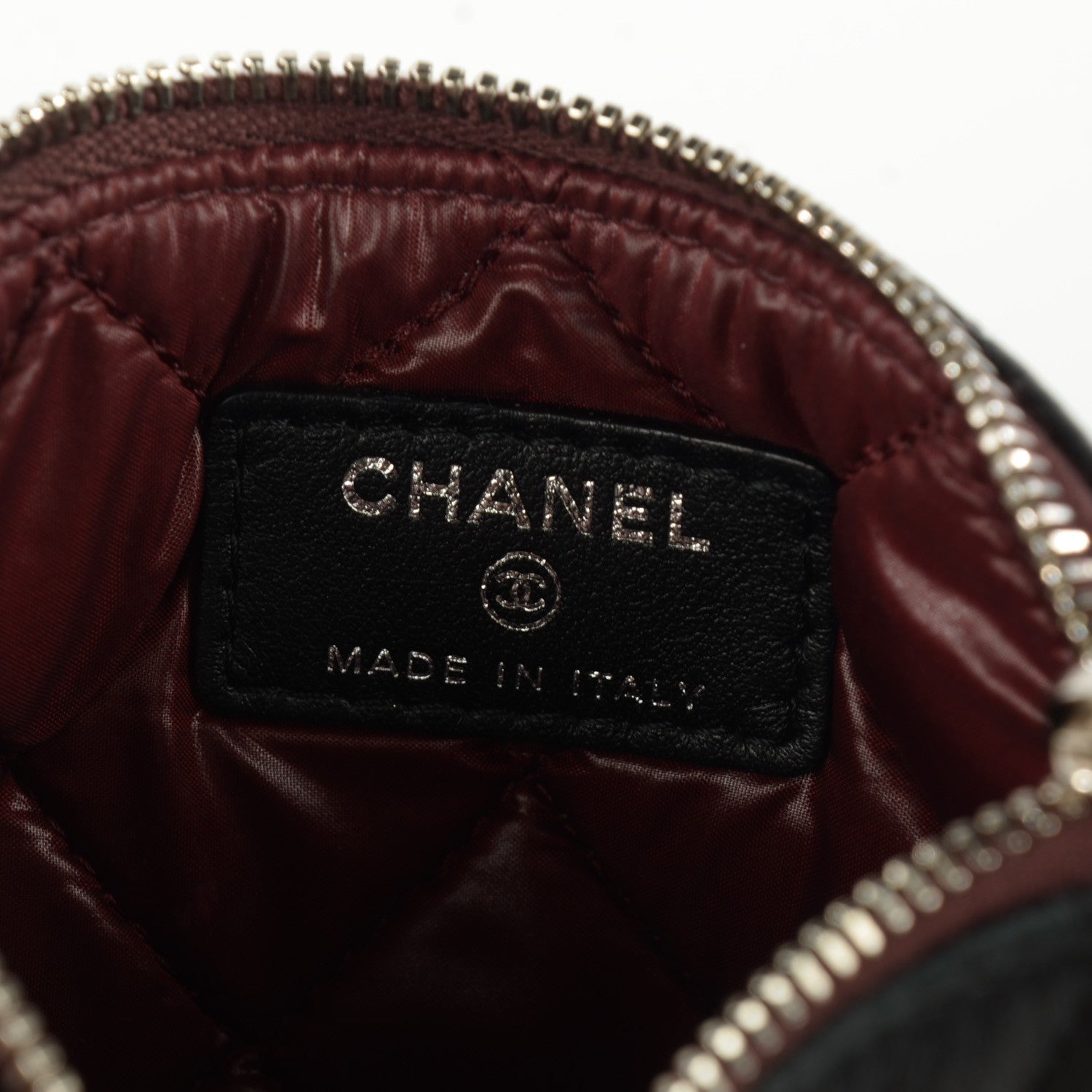 Chanel Lambskin Quilted Coin Purse Case Black 7 of 8