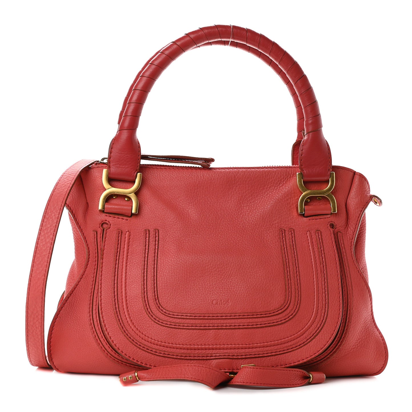 Calfskin Medium Marcie Satchel Paradise Pink