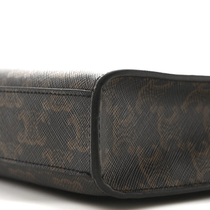 Celine Triomphe Canvas Calfskin Mini Vertical Cabas Tan 9 of 9
