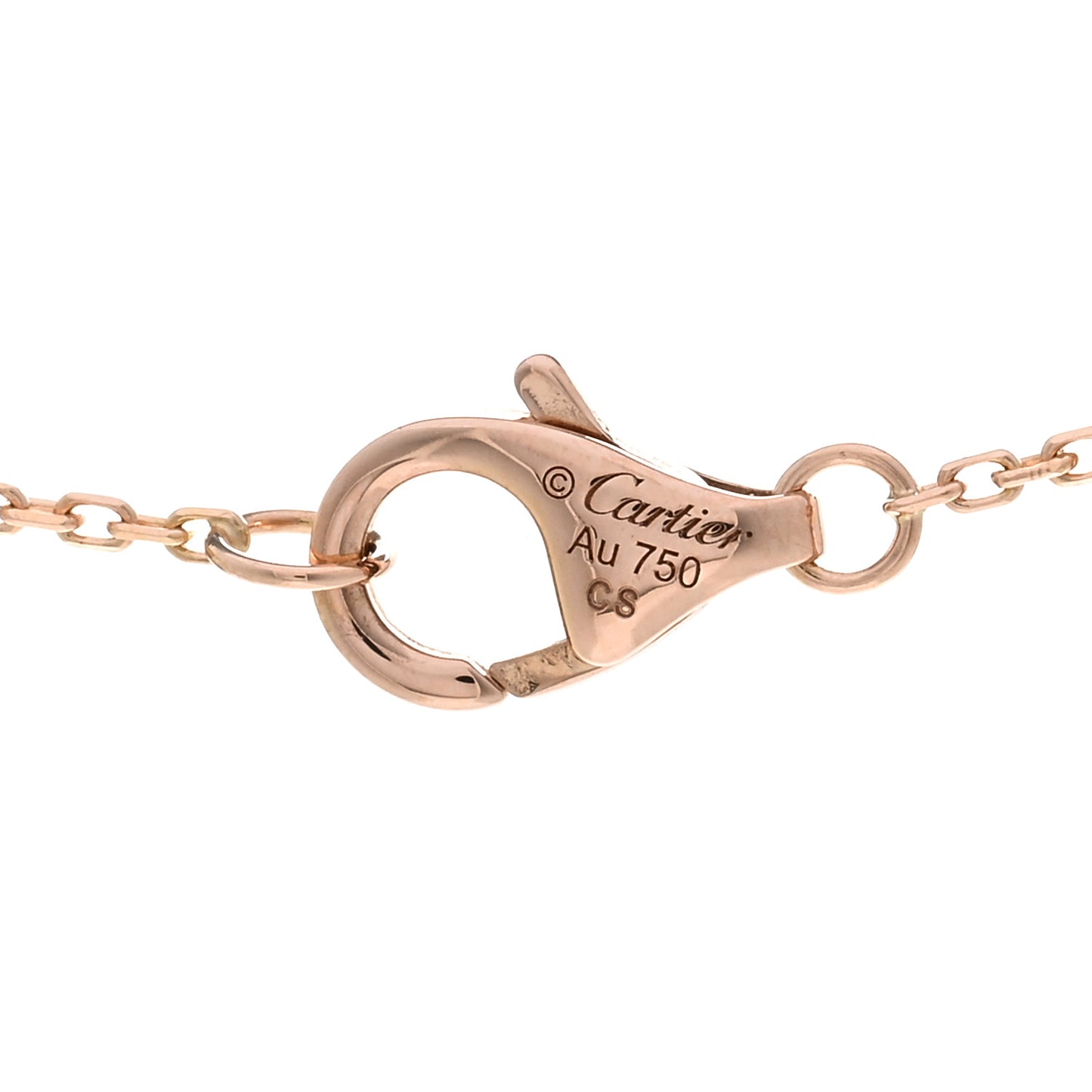 18K Pink Gold Diamond Carnelian XS Amulette de Cartier Pendant Necklace