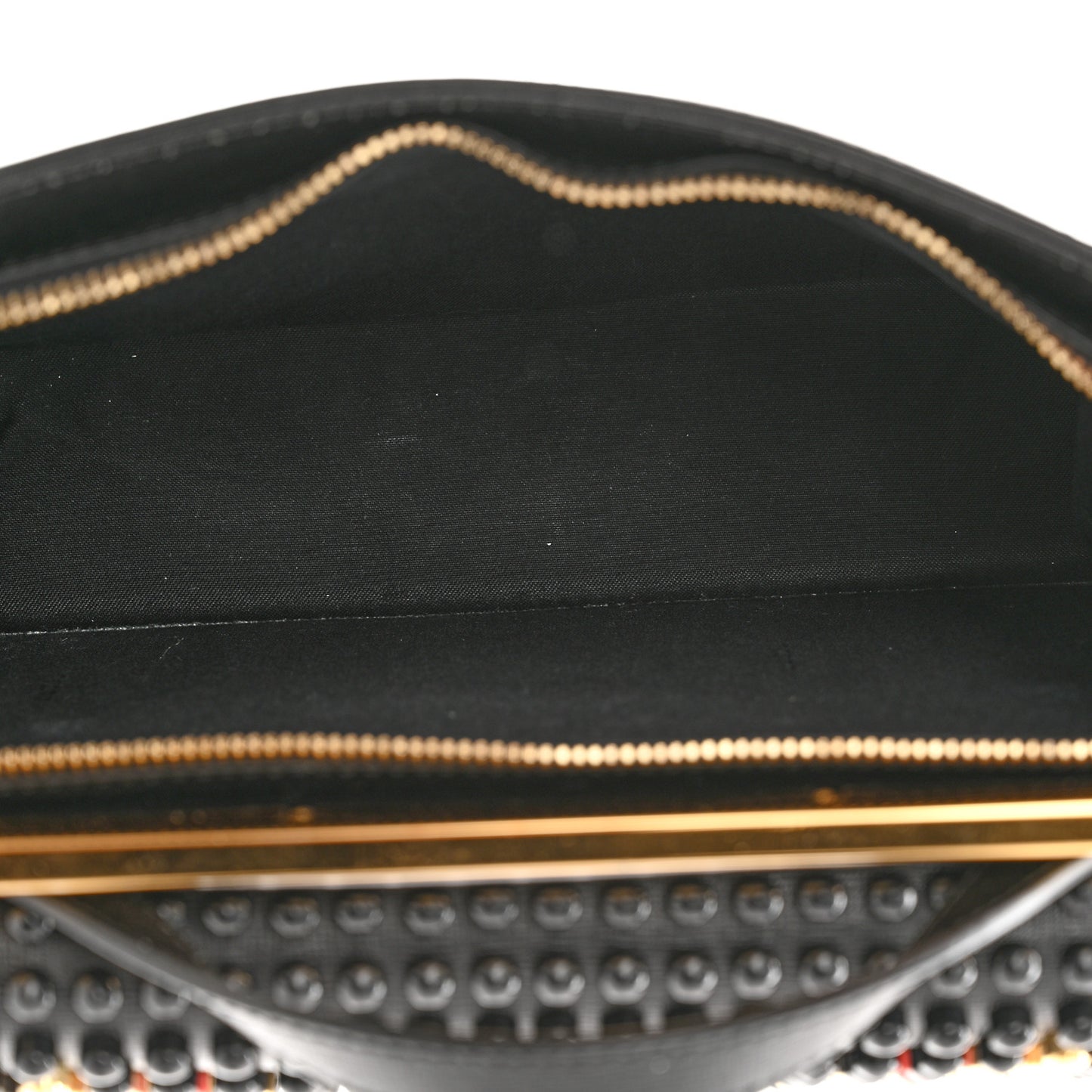 Vitello Elite Studded Monster Mini Demi Jour Shoulder Bag Black