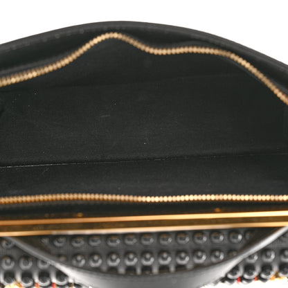 Fendi Vitello Elite Studded Monster Mini Demi Jour Shoulder Bag Black 5 of 10