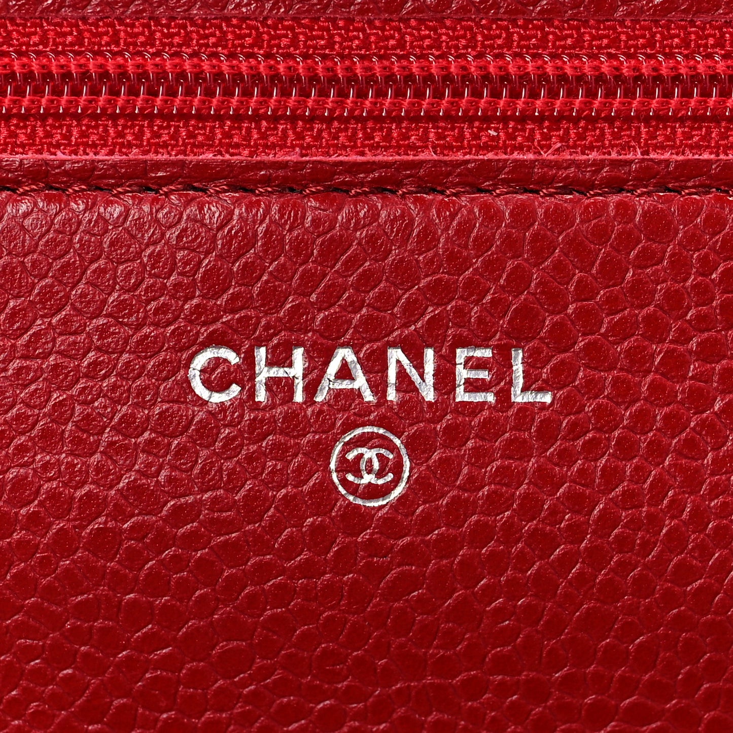 Caviar Quilted Wallet On Chain WOC Red