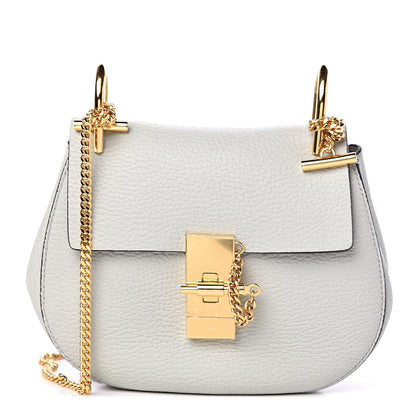Chloe Grained Lambskin Drew Shoulder Bag Airy Grey 1 of 15