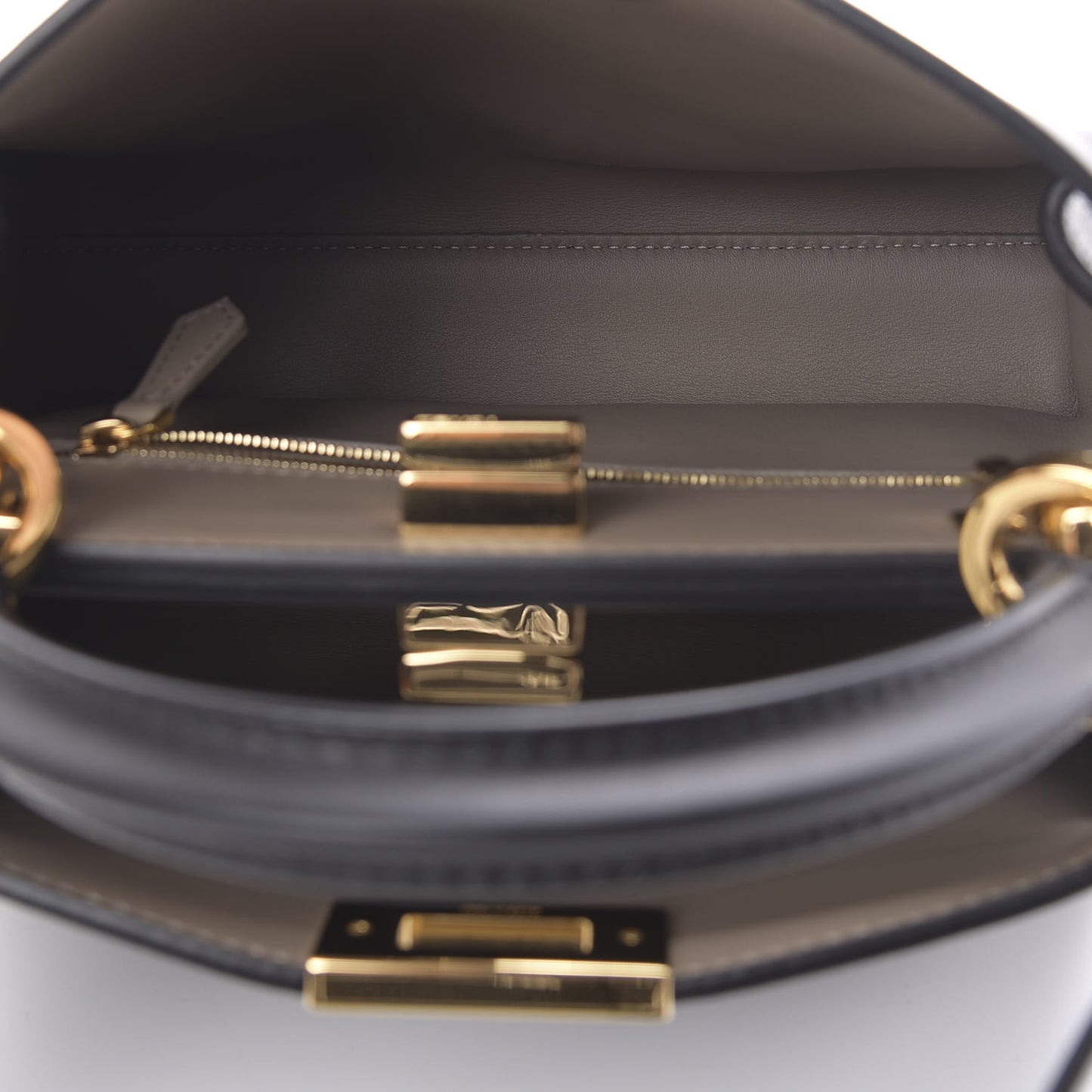 Vitello Tahiti Burro Medium Peekaboo Iconic Essentially Satchel Black Corda