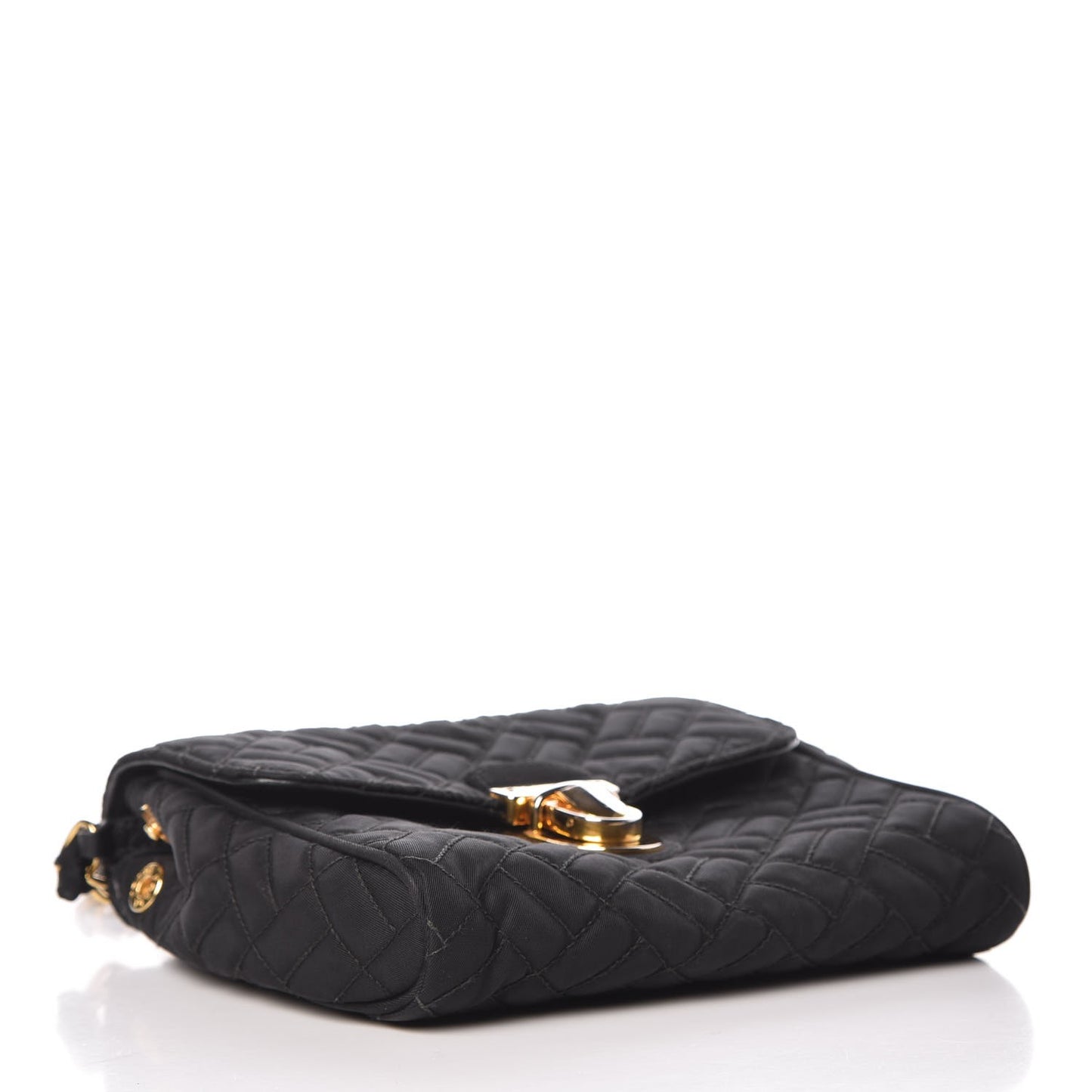 Nylon Tessuto Impuntu Quilted Flap Black