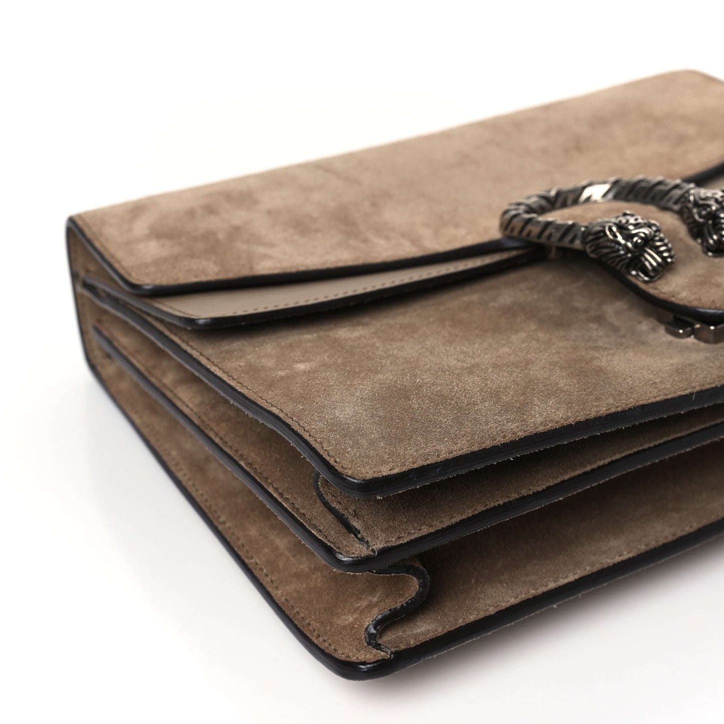 Suede Medium Dionysus Shoulder Bag Taupe