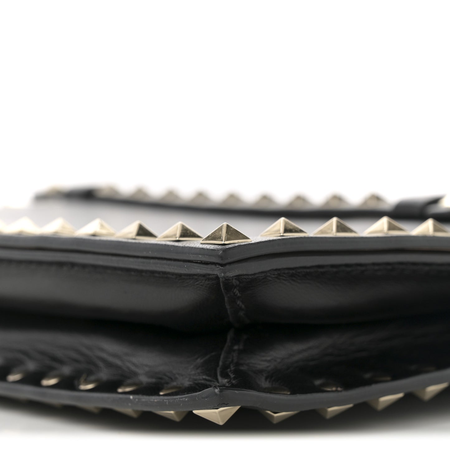 Nappa Small Rockstud Wristlet Clutch Black