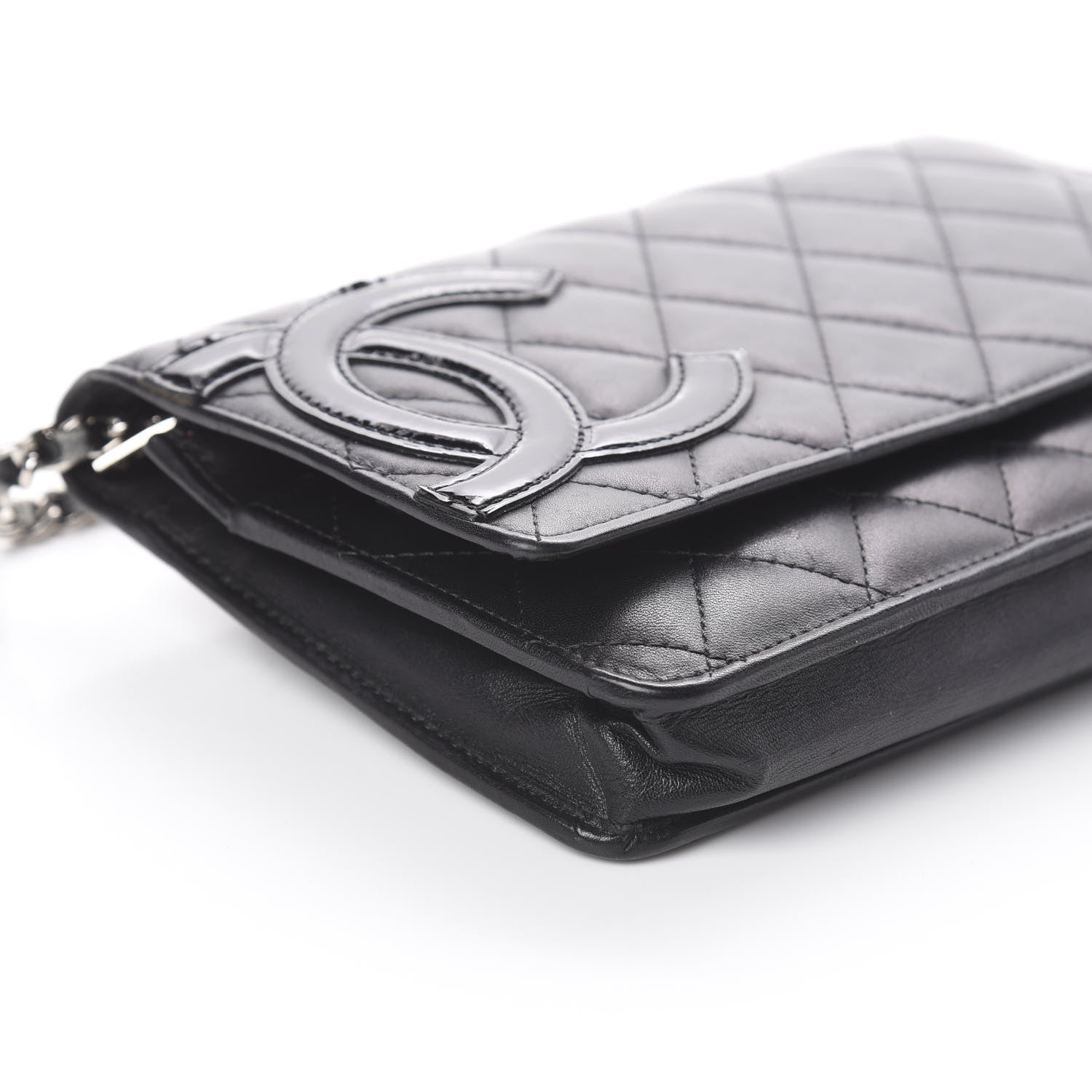 Chanel Calfskin Quilted Cambon Wallet On Chain WOC Black 5 of 9