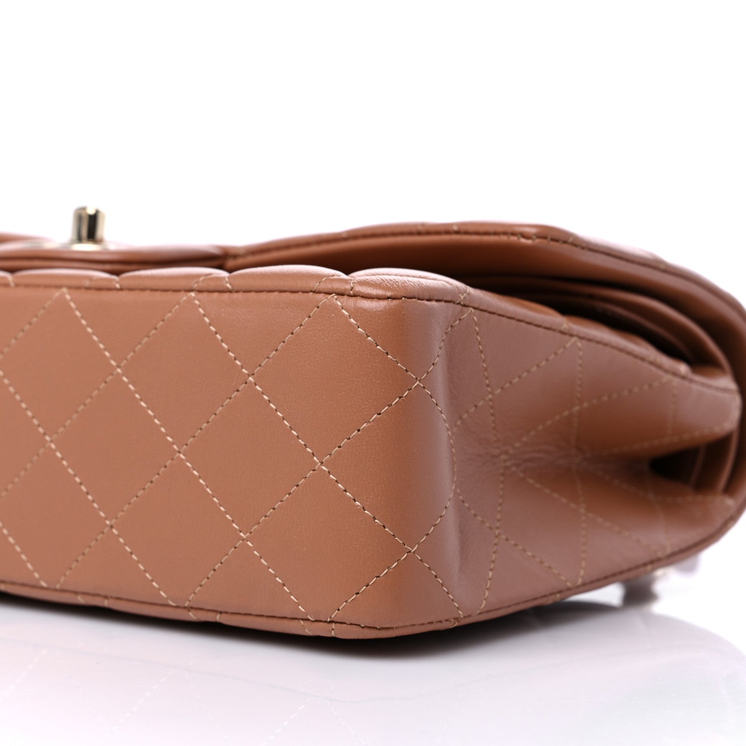 Chanel Lambskin Quilted Medium Double Flap Brown 9 of 11