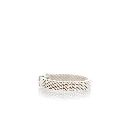 Tiffany Sterling Silver Diamond Narrow Somerset Ring 49 5 3 of 4