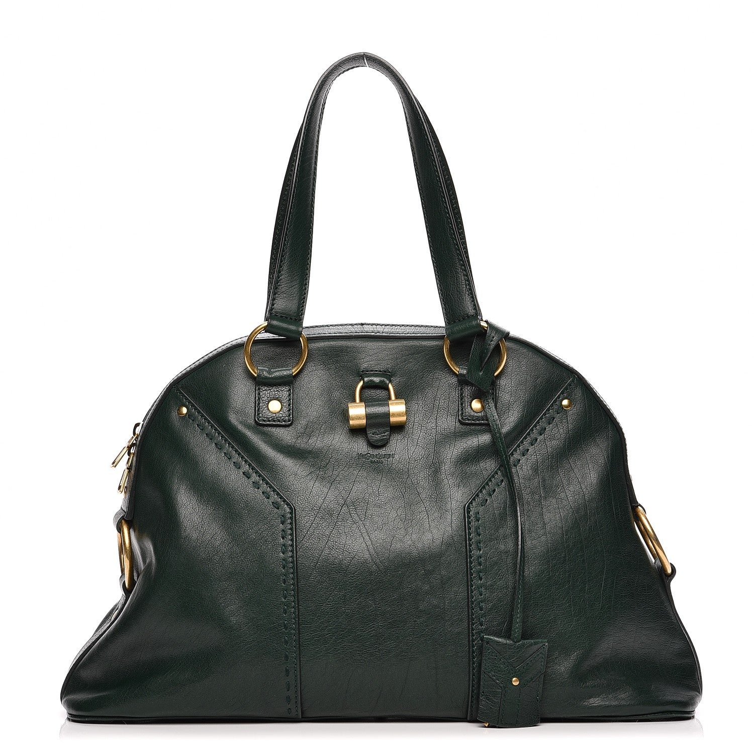 Saint Laurent Calfskin Large Muse Green 1 of 10