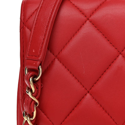 Chanel Lambskin Quilted Small Trendy CC Flap Dual Handle Bag Red 11 of 16