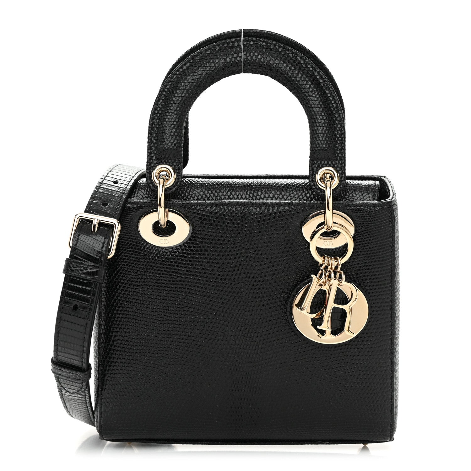 Christian Dior Lizard Small Lady Dior Black 1 of 14