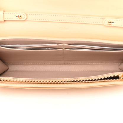 Chloe Shiny Grained Calfskin Aby Wallet on Chain Wooden Beige 5 of 13
