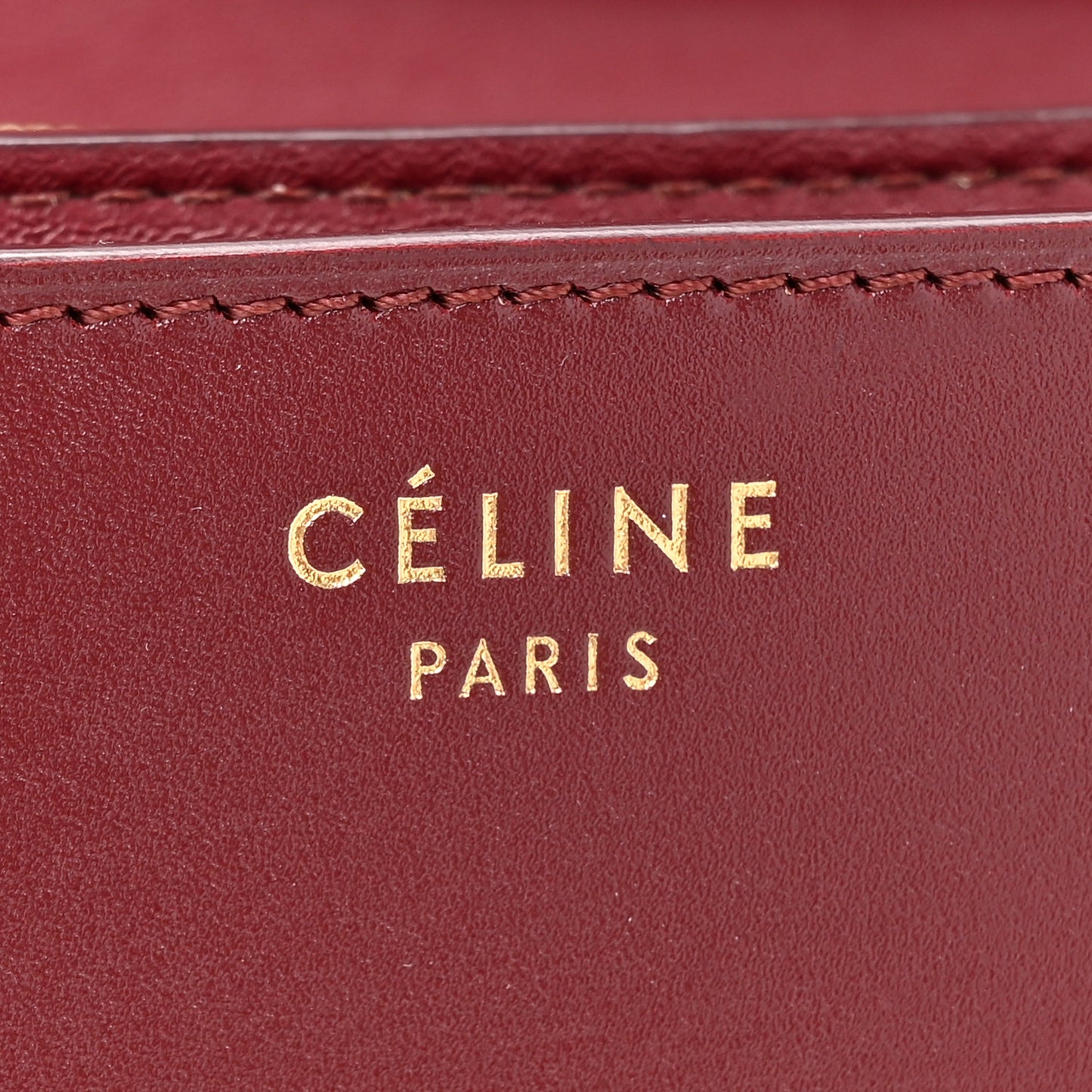 Box Calfskin Medium Classic Box Flap Bag Burgundy