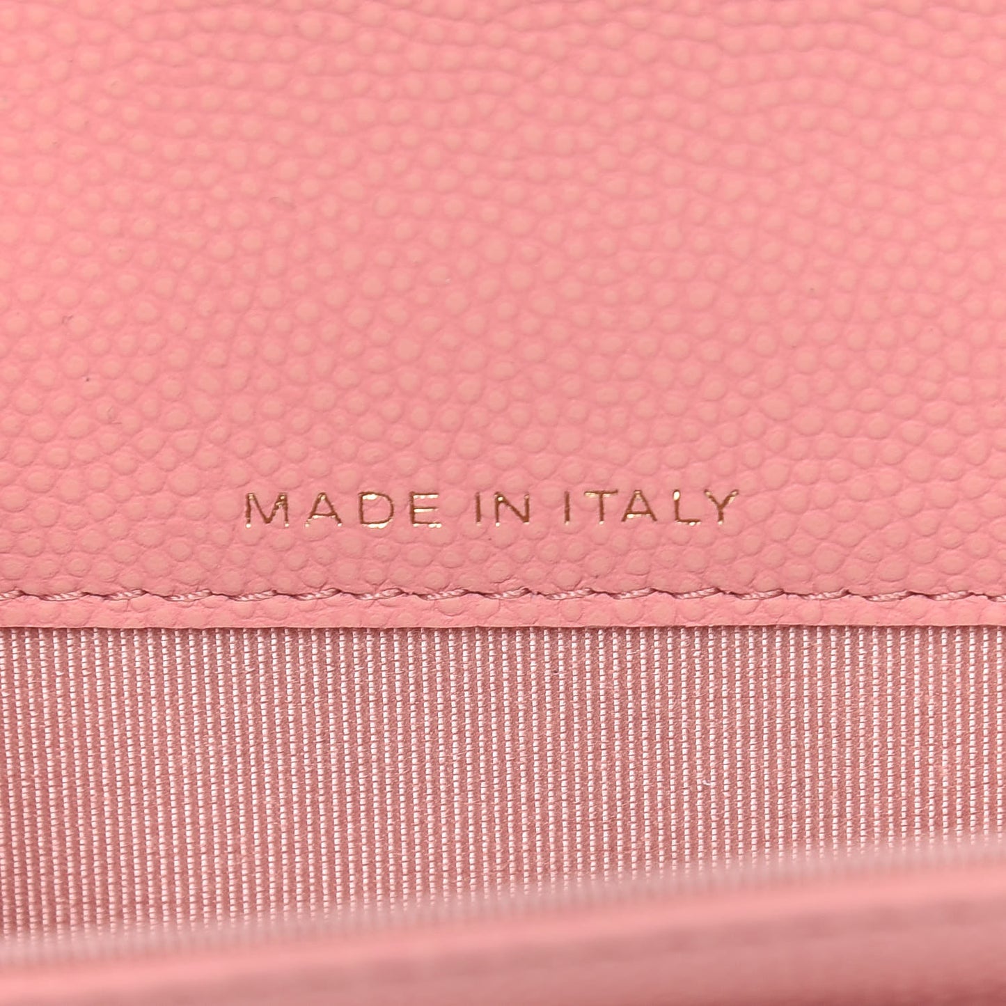Caviar Chevron Quilted Flap Card Holder Pink