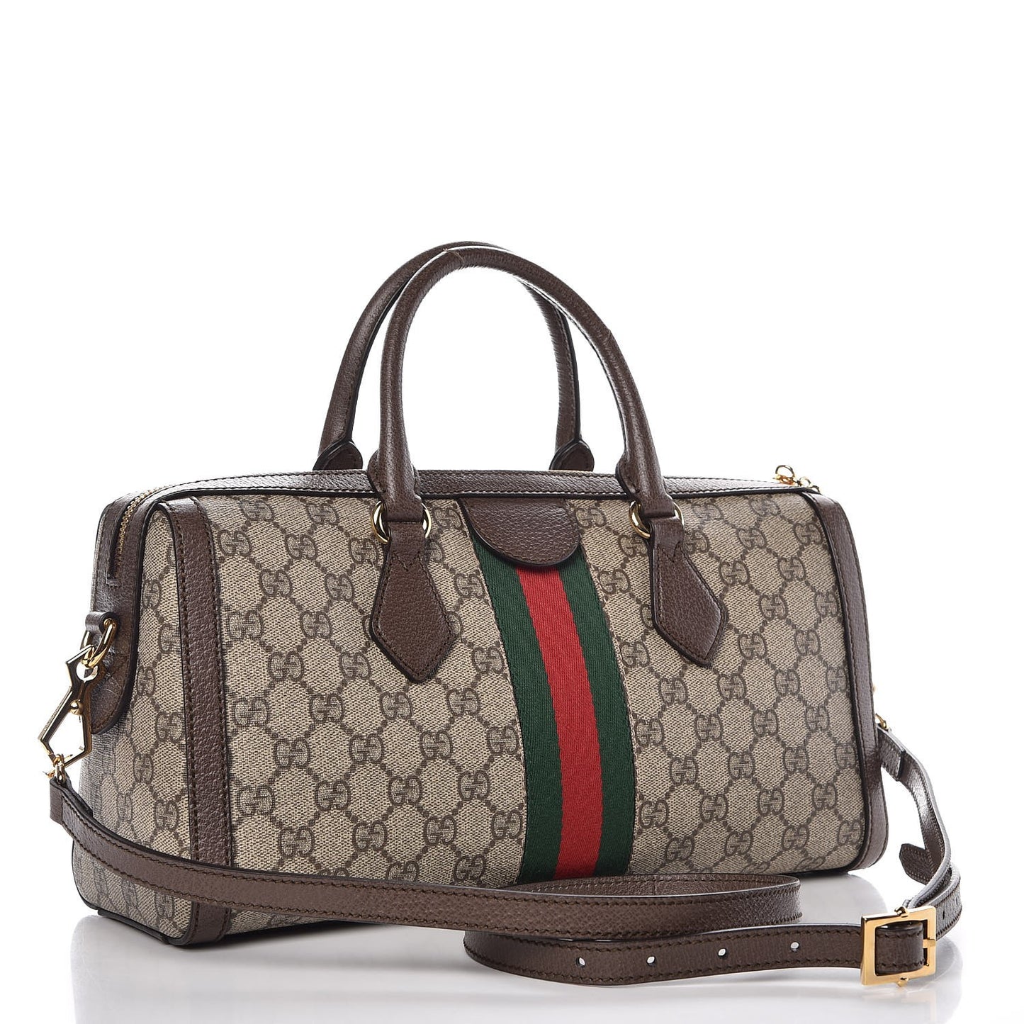 GG Supreme Monogram Web Medium Ophidia Boston Brown